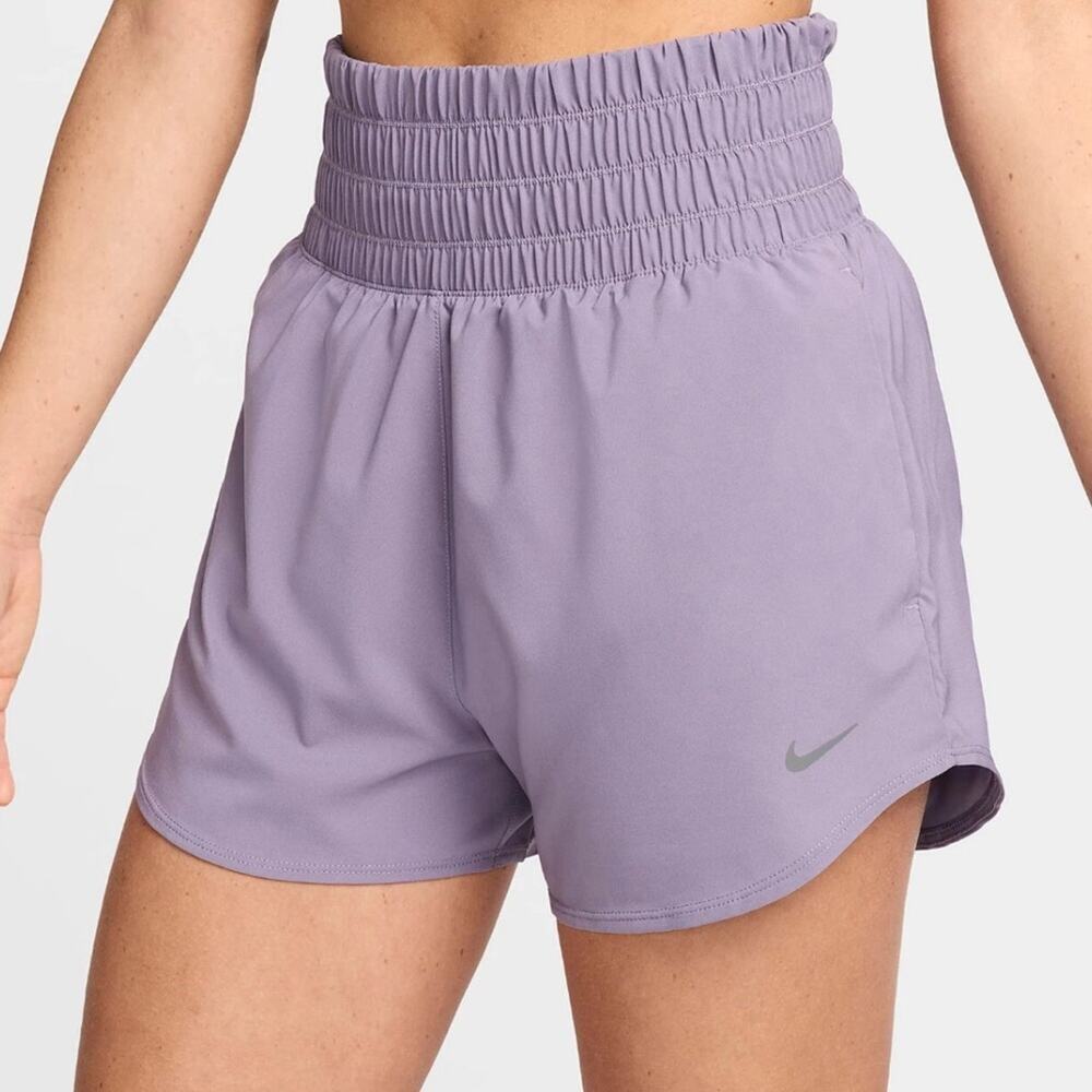 Nike One Women's Dri-FIT Ultra High-Waisted 3" Brief-Lined Shorts, Purple, XS